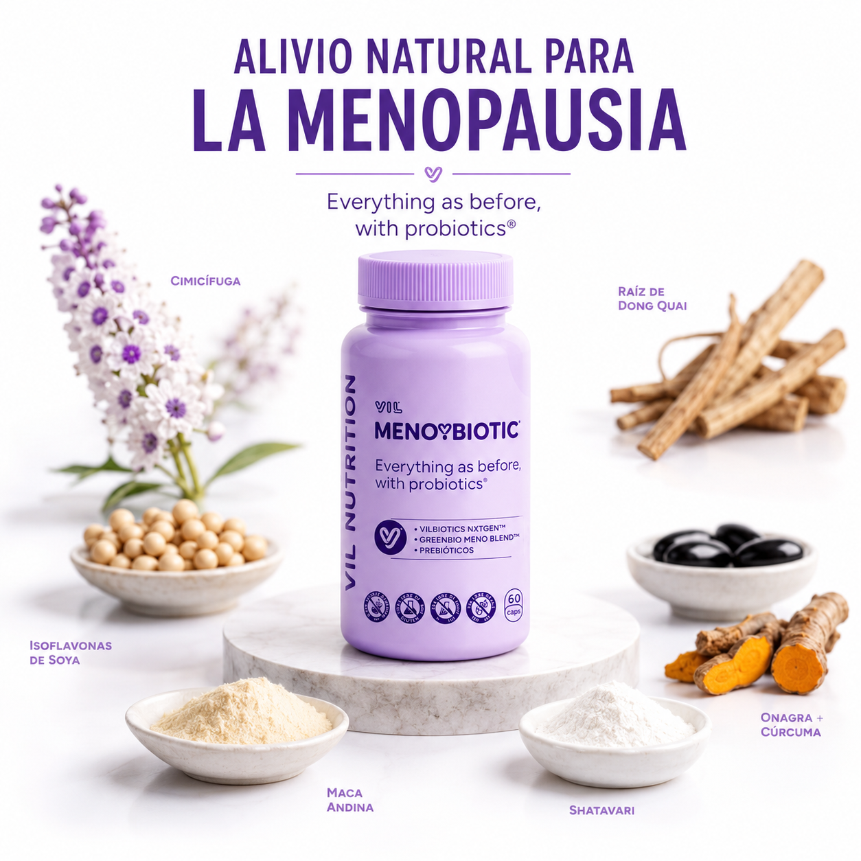 Vil Menoybiotic: Bienestar hormonal durante la Menopausia